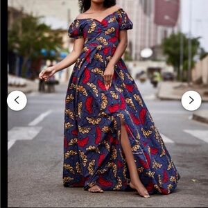 Nigerian Print Maxi Dress (aso ebi)